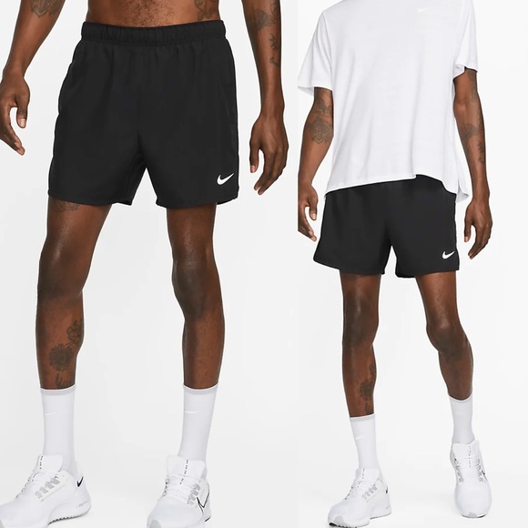 NIKE Challenger Men's Dri-FIT 5" Brief-Lined Running Shorts Size Small Black - Picture 1 of 13